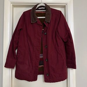 Woolrich Women’s Darrington Barn Coat Chore Jacket with Corduroy Collar